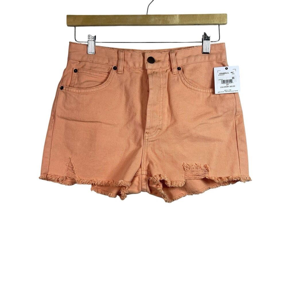 O’Neill Women’s Lanisa High Waist Denim Cutoff Shorts Canyon Sunset Size 27 NWT